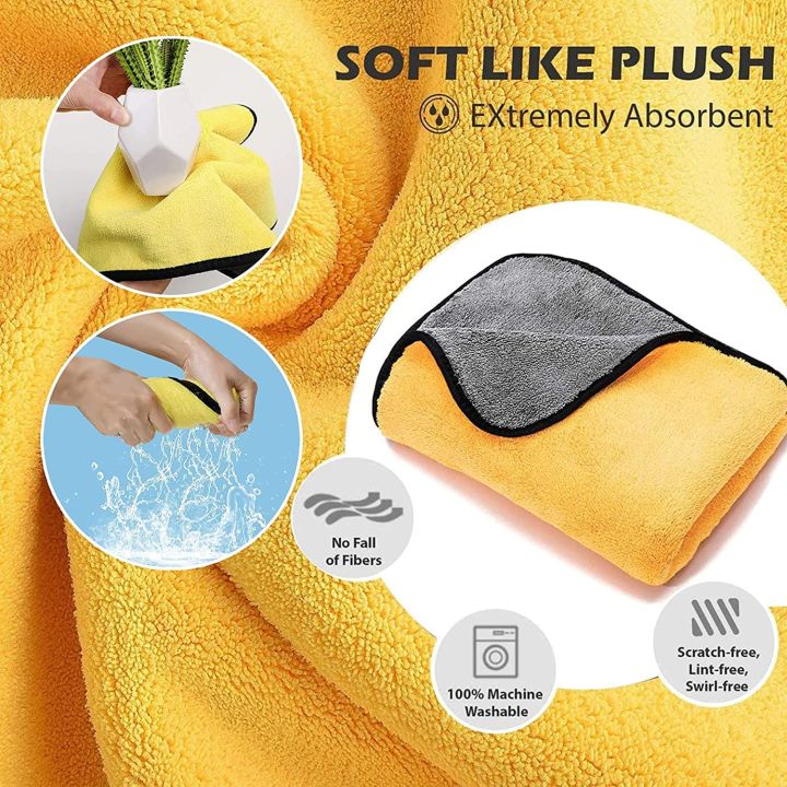 Microfiber Cleaning Cloths, Ultra Absorbent, Lint Free, Streak Free, Non-Abrasive, Reusable and Washable